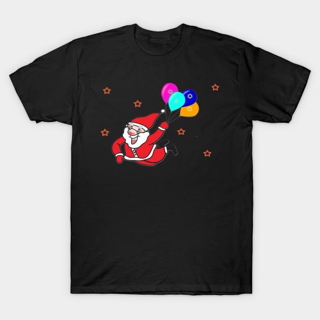 Merry Christmas Flying Santa T-Shirt by holidaystore